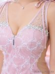 画像20: XSサイズあり【ROBE de FLEURS/ローブドフルール】グリッター/ 立体レース/ フロントジッパー/ ノースリーブ/ Aライン/ フレア/ ミニドレス/ キャバドレス[OF2] (20)