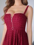画像34: Lサイズあり【DEA. by ROBE de FLEURS/ディアバイローブドフルール】フロントジッパー/ チュール/ キャミソール/ Aライン/ フレア/ ミモレ丈/ ミディアム丈/ ワンピース/ ミディアムドレス/ キャバドレス[OF2] (34)