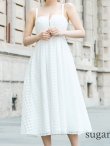 画像45: Lサイズあり【DEA. by ROBE de FLEURS/ディアバイローブドフルール】フロントジッパー/ チュール/ キャミソール/ Aライン/ フレア/ ミモレ丈/ ミディアム丈/ ワンピース/ ミディアムドレス/ キャバドレス[OF2] (45)