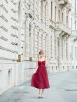 画像31: Lサイズあり【DEA. by ROBE de FLEURS/ディアバイローブドフルール】フロントジッパー/ チュール/ キャミソール/ Aライン/ フレア/ ミモレ丈/ ミディアム丈/ ワンピース/ ミディアムドレス/ キャバドレス[OF2] (31)