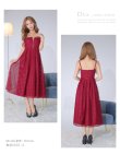 画像37: Lサイズあり【DEA. by ROBE de FLEURS/ディアバイローブドフルール】フロントジッパー/ チュール/ キャミソール/ Aライン/ フレア/ ミモレ丈/ ミディアム丈/ ワンピース/ ミディアムドレス/ キャバドレス[OF2] (37)