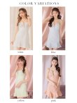 画像30: XSサイズあり【ROBE de FLEURS/ローブドフルール】 スパンコール/ ダイヤチュール/ キャミソール/ フロントジップ/ フレア/ ミニドレス/ キャバドレス[OF2] (30)