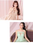 画像14: Lサイズあり【DEA.by ROBE de FLEURS/ディアバイローブドフルール】チェック/ オーガンジー/ バストカット/ フレア/ ワンピース/ ミモレ丈/ ロングドレス/ キャバドレス long[OF2] (14)