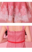 画像11: XSサイズあり【ROBE de FLEURS/ローブドフルール】ツイード/ ギンガムチェック/ フロントジップ/ ノースリーブ/ スパンコール/ フレア/ ミニドレス/ キャバドレス[OF2] (11)