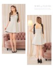 画像18: XSサイズあり【ROBE de FLEURS/ローブドフルール】肩リボン/ パステルチェック/ フロントジップ/ ツイード/ フレア/ ミニドレス/ キャバドレス[OF2] (18)