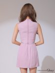 画像12: XSサイズあり【ROBE de FLEURS Glossy/ローブ・ド・フルール グロッシー】マルチファスナー/ ハイネック/ ノースリーブ/ ワンカラー/ タイト/ ミニドレス/ キャバドレス[OF2] (12)