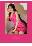 画像11: XSサイズあり【ROBE de FLEURS Glossy/ローブ・ド・フルール グロッシー】サイドシースルー/ バストチェーン/ Vネック/ ツイード/ ノースリーブ/ ワンカラー/ タイト/ ミニドレス/ キャバドレス[OF2] (11)