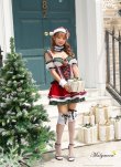 画像3: 【即日発送】【クリスマスコスプレ7点セット】【Malymoon/マリームーン】ドットチェックサンタクロース【フリーサイズ/1カラー】[YMT] (3)