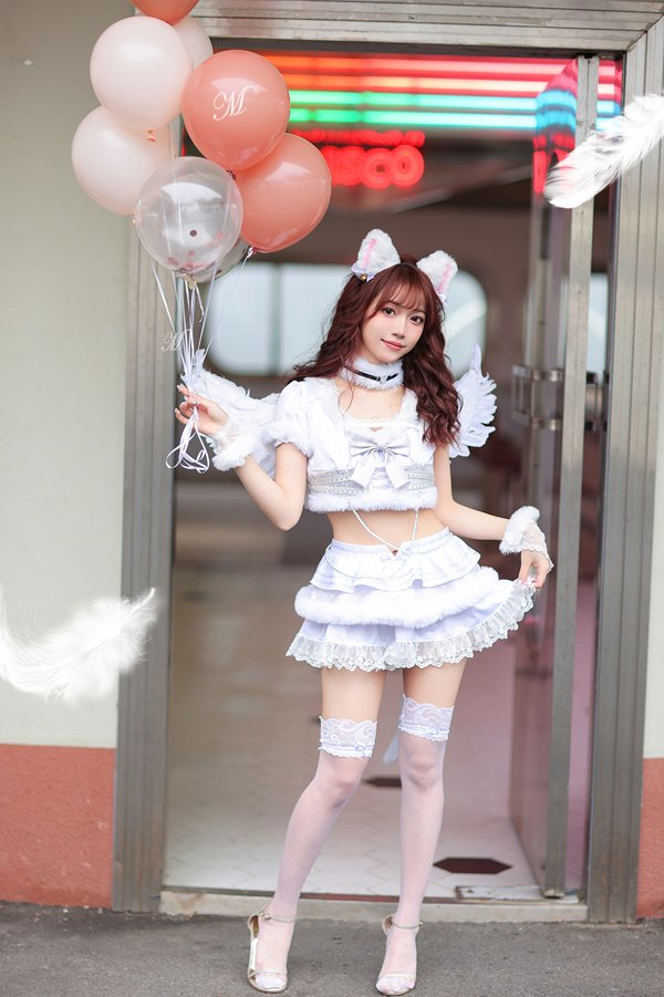 画像3: 【即日発送】猫耳天使【マリームーン】【ハロウィンコスプレ8点セット】【フリーサイズ/1カラー】[HC03] (3)