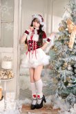画像4: 【即日発送】【クリスマスコスプレ7点セット】【Malymoon/マリームーン】レースアップ猫耳チェックサンタ【フリーサイズ/1カラー】[HC03] (4)