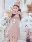 画像15: 【即日発送！】【サンタコス 4点セット】【XS-Lサイズ/1カラー】チェックセットアップビジューサンタコスプレ[YMT] (15)