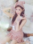 画像16: 【即日発送！】【サンタコス 4点セット】【XS-Lサイズ/1カラー】チェックセットアップビジューサンタコスプレ[YMT] (16)