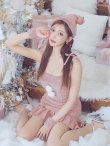 画像3: 【即日発送！】【サンタコス 4点セット】【XS-Lサイズ/1カラー】チェックセットアップビジューサンタコスプレ[YMT] (3)