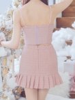 画像9: 【即日発送！】【サンタコス 4点セット】【XS-Lサイズ/1カラー】チェックセットアップビジューサンタコスプレ[YMT] (9)