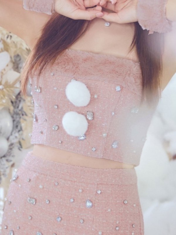 画像28: 【サンタSALE!!】【即日発送！】【サンタコス 4点セット】【XS-Lサイズ/1カラー】チェックセットアップビジューサンタコスプレ[HC02] (28)