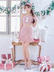 画像16: 【即日発送！】【サンタコス 4点セット】【XS-Lサイズ/1カラー】チェックセットアップビジューサンタコスプレ[YMT] (16)