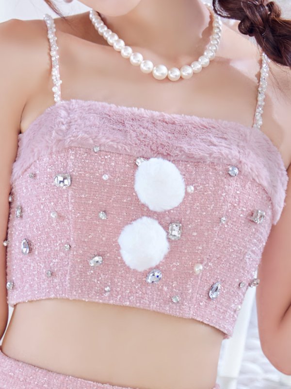 画像6: 【サンタSALE!!】【即日発送！】【サンタコス 4点セット】【XS-Lサイズ/1カラー】チェックセットアップビジューサンタコスプレ[OF01] (6)