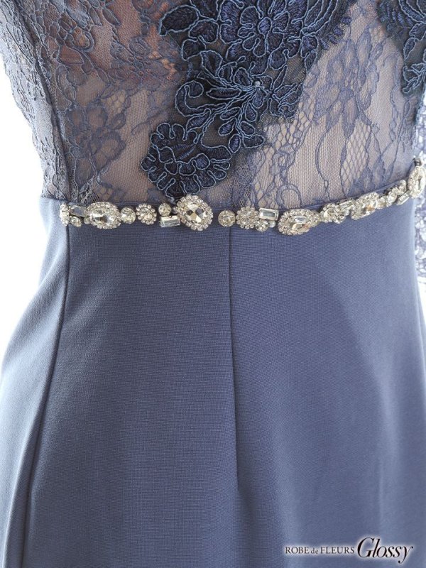 画像8: XSサイズあり【Glossy/グロッシー】ウエストシースルー/ レーススリーブ/ 袖あり/ オフショル/ タイト/ ミニドレス/ キャバドレス[OF08] (8)