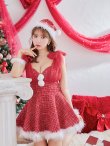 画像7: 【即日発送】【サンタコス 4点セット】【XS-XLサイズ/1カラー】チュールリボンツイードフレアサンタ[YMT] (7)