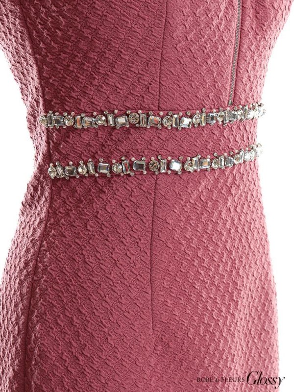 画像36: XSサイズあり【Glossy/グロッシー】バストジッパー/ ビジュー/ ワッフル/ ノースリーブ/ ワンカラー/ タイト/ ミニドレス/ キャバドレス[OF08] (36)