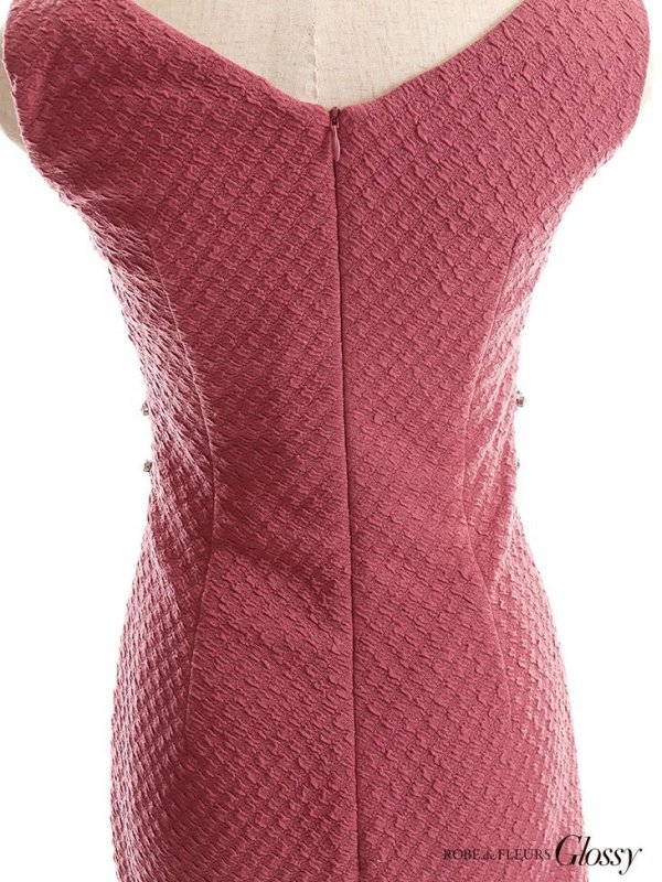 画像37: XSサイズあり【Glossy/グロッシー】バストジッパー/ ビジュー/ ワッフル/ ノースリーブ/ ワンカラー/ タイト/ ミニドレス/ キャバドレス[OF08] (37)