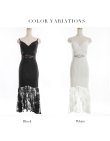 画像19: XSサイズあり【ROBE de FLEURS Glossy/ローブ・ド・フルール グロッシー】マーメイド/ レース/ アシンメトリーフリル/ キャミ/ ロングドレス/ キャバドレスlong[OF2] (19)