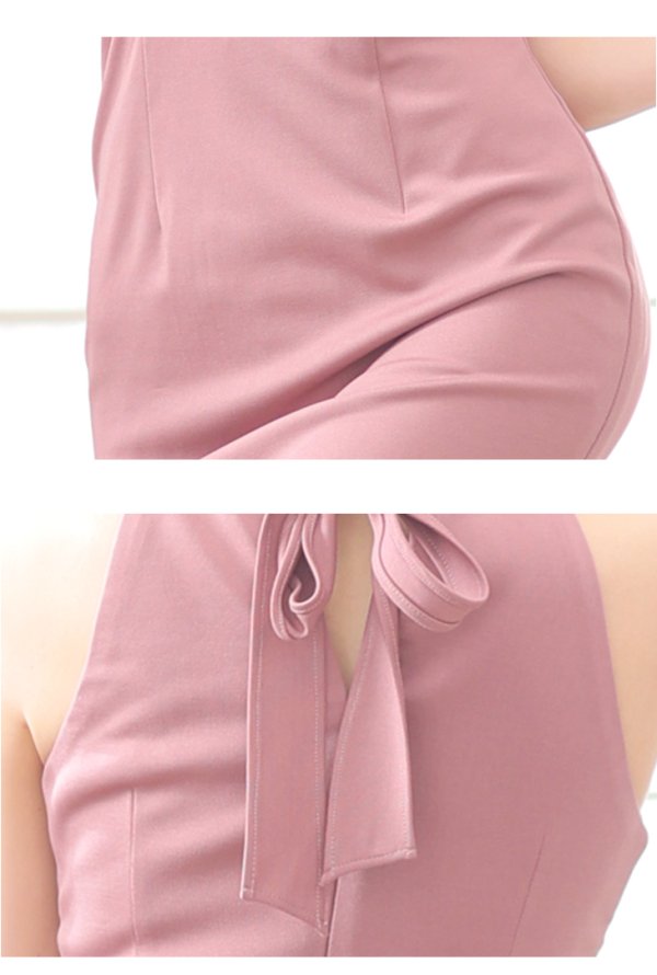 画像23: XSサイズあり【Glossy/グロッシー】クロスホルター/ ホルターネック/ アメスリ/ ジップ/ ストレッチ/ タイト/ ミニドレス/ キャバドレス[OF08] (23)