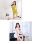 画像7: XSサイズあり【ROBE de FLEURS Glossy/ローブ・ド・フルール グロッシー】チョーカー風ベルト/ カットアウト/ シンプル/ ワンカラー/ ノースリーブ/ タイト/ ミニドレス/ キャバドレス[OF2] (7)
