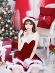 画像8: 【即日発送】【サンタコス 4点セット】【XS-Lサイズ/1カラー】二段フリルボリュームフレアサンタ[YMT] (8)