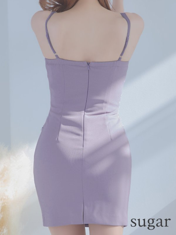 画像28: XSサイズあり【IRMA/イルマ】 ワンカラー/ Vネック/ デザイン刺繍/ ノースリーブ/ タイト/ ミニドレス/ キャバドレス【HC02】 (28)