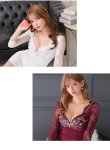 画像10: 【ROBE de FLEURS Glossy/ローブ・ド・フルール グロッシー】レーススリーブ/ 七分袖/ 長袖/ 袖あり/ ビジュー/ ストレッチ/ タイト/ ミニドレス/ キャバドレス[OF2] (10)