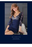 画像11: 【ROBE de FLEURS Glossy/ローブ・ド・フルール グロッシー】レーススリーブ/ 七分袖/ 長袖/ 袖あり/ ビジュー/ ストレッチ/ タイト/ ミニドレス/ キャバドレス[OF2] (11)