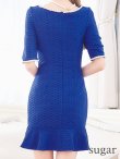 画像15: Lサイズあり【IRMA/イルマ】マーメイド/ 半袖/ 五分袖/ 袖あり/ フロントボタン/ チェーン/ ワンカラー/ 裾フリル/ ミニドレス/ キャバドレス[OF2A] (15)