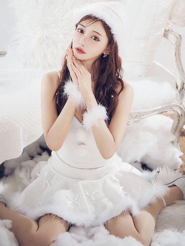 画像19: 【ノベルティ対象】【即日発送】【サンタコス 5点セット】【XS-Lサイズ/2カラー】セットアップフレアミニサンタ[YMT] (19)