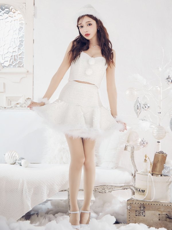 画像20: 【ノベルティ対象】【即日発送】【サンタコス 5点セット】【XS-Lサイズ/2カラー】セットアップフレアミニサンタ[YMT] (20)