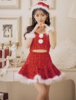 画像2: 【即日発送】【サンタコス 5点セット】【XS-Lサイズ/2カラー】セットアップフレアミニサンタ[YMT] (2)