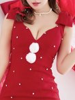 画像12: 【即日発送！】【サンタコス 4点セット】【XS-XLサイズ/3カラー】ショルダーリボンビジューサンタ[YMT] (12)