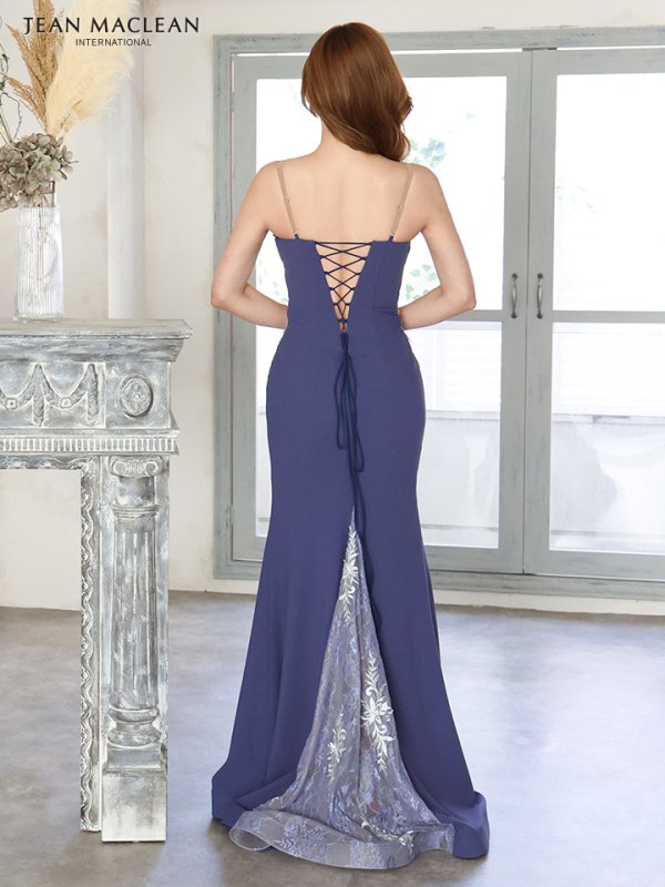画像4: 【LIMITED SALE開催中！! 11月11日より順次発送予定】【JEAN MACLEAN/ジャンマクレーン】マーメイド/ 刺繍レース/ ビジュー/ 切り替えデザイン/ ノースリーブ/ スピンドル/ ロングドレス/ キャバドレスlong[OF2A] (4)