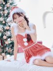 画像21: 【即日発送！】【サンタコス 4点セット】【XS-XLサイズ/3カラー】ラメツイードミニワンピースサンタ[YMT] (21)