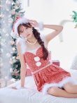 画像25: 【即日発送！】【サンタコス 4点セット】【XS-XLサイズ/3カラー】ラメツイードミニワンピースサンタ[YMT] (25)