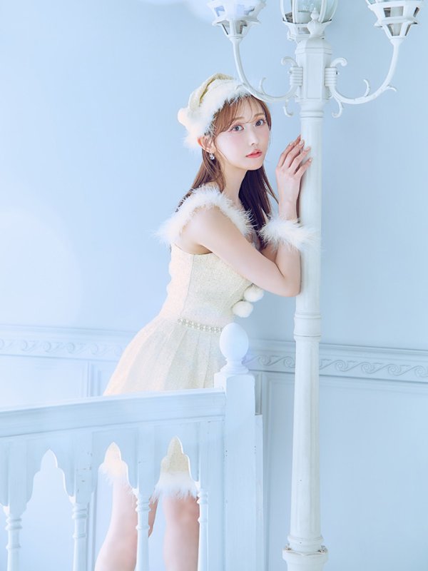 画像11: 【即日発送】【サンタコス 4点セット】【XS-XLサイズ/3カラー】ラメツイードミニワンピースサンタ[OF01] (11)