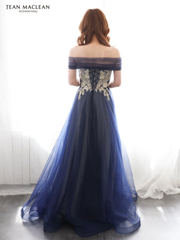 画像13: Lサイズあり【JEAN MACLEAN/ジャンマクレーン】ベア/ オフショル/ ワンショル/ 3way/ ゴールドレース/ フラワー刺繍レース/ プリンセス/ ロングドレス/ キャバドレス long[OF2A] (13)