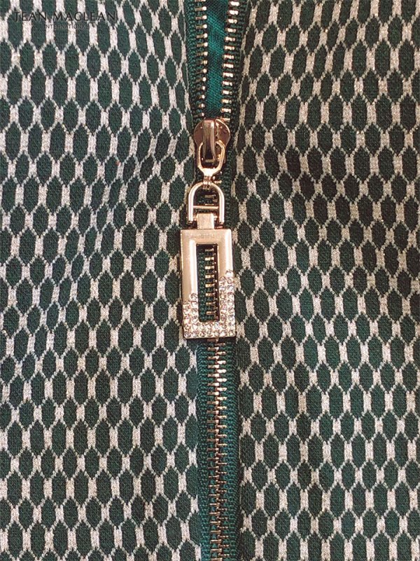 画像8: 【JEAN MACLEAN/ジャンマクレーン】ラメニット/ フロントジップ/ ストレッチ/ ノースリーブ/ タイト/ ミディアムドレス/ キャバドレス【HC02】 (8)