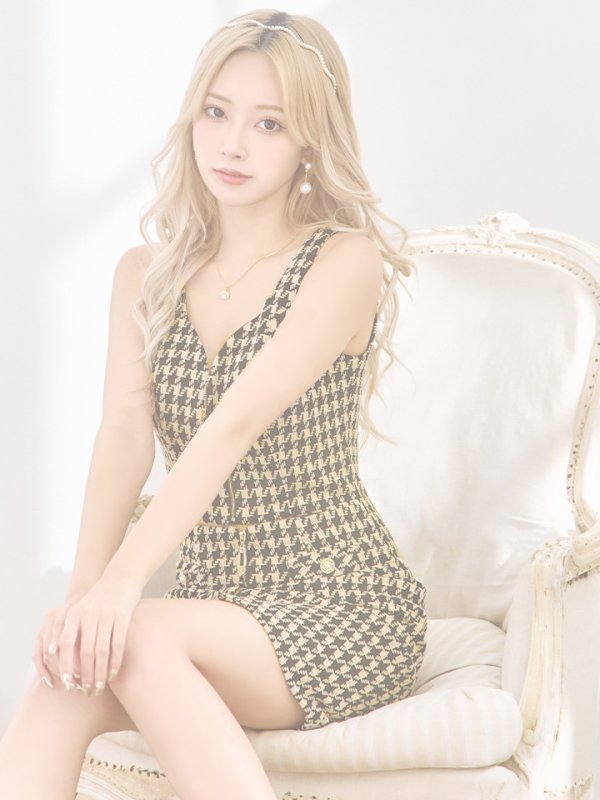 画像6: XSサイズあり【IRMA/イルマ】フロントジップ/ ビスチェ/ ウエストカット/ パールボタン/ ストレッチ/ タイト/ ミニドレス/ キャバドレス【HC02】 (6)