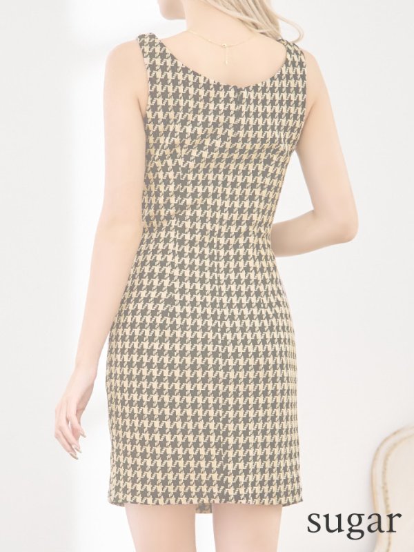 画像9: XSサイズあり【IRMA/イルマ】フロントジップ/ ビスチェ/ ウエストカット/ パールボタン/ ストレッチ/ タイト/ ミニドレス/ キャバドレス【HC02】 (9)