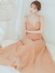画像5: Lサイズあり【IRMA/イルマ】ラメ/ プリーツ/ ビジュー/ ノースリーブ/ スピンドル/ Aライン/ ロング/ キャバドレス long[OF2A] (5)