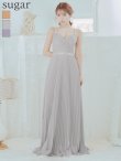 Lサイズあり【IRMA/イルマ】ラメ/ プリーツ/ ビジュー/ ノースリーブ/ スピンドル/ Aライン/ ロング/ キャバドレス long　シルバー