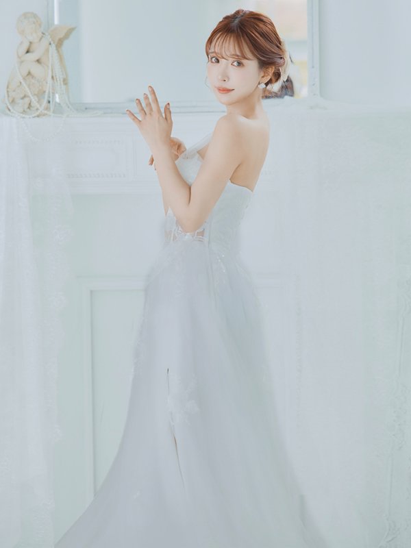 画像5: 【関西コレクション着用】Lサイズあり【JEAN MACLEAN/ジャンマクレーン】刺繍/ レース/ ワンショルダー/ ワンカラー/ Aライン/ フレア/ ロングドレス/ キャバドレス long[OF2A] (5)