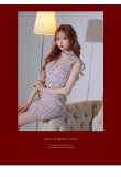 画像22: XS-Lサイズあり【ROBE de FLEURS Glossy/ローブ・ド・フルール グロッシー】ツイード/ チョーカー風/ ベルト/ ノースリーブ/ タイト/ ミニドレス/ キャバドレス[OF2] (22)
