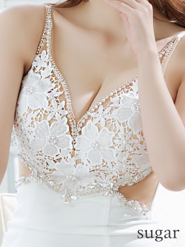 画像13: XSサイズあり【IRMA/イルマ】フラワー刺繍/ ワンカラー/ カットアウト/ シアー/ ノースリーブ/ ストレッチ/ タイト/ ミニドレス/ キャバドレス【HC02】 (13)